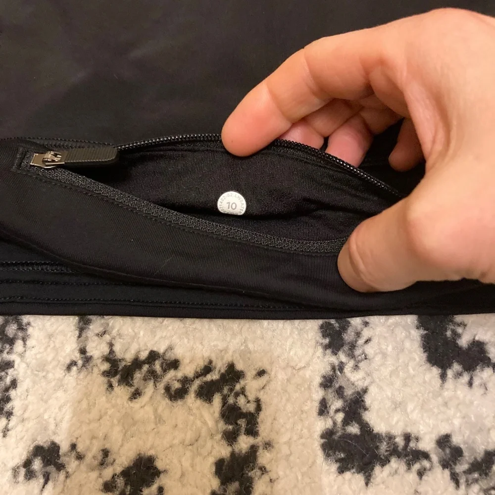 Lululemon Pace Rival Skirt Skort Sz 10 Black Pickleball Tennis Golf Hiking EUC - Picture 11 of 13